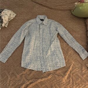 Vittorio Blue and White Speckled Shirt